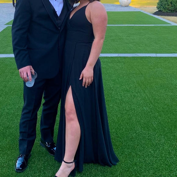 Black Mori Lee Elegant Dress - Picture 1 of 2